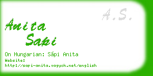 anita sapi business card
